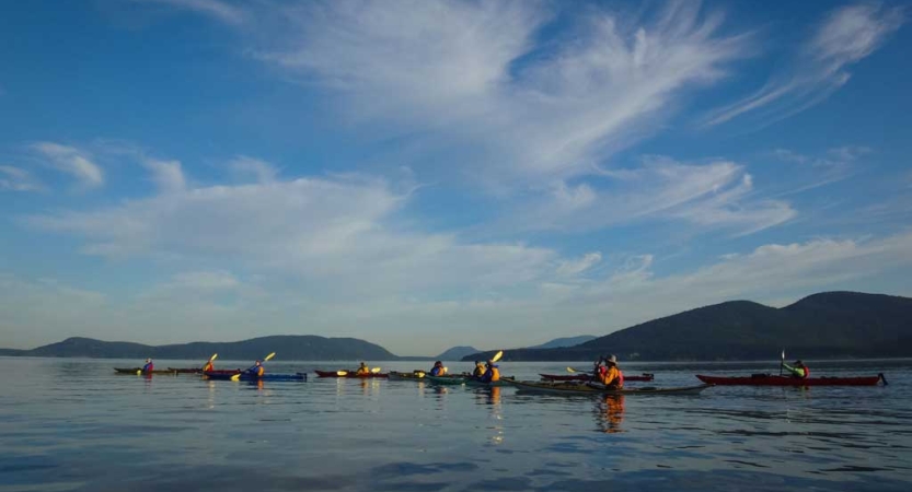 group instruction sea kayaking